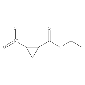 Ethyl 2-nitrocyclopropane-1-carboxylate结构式