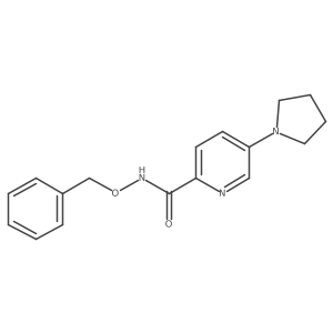 5-Pyrrolidin-1-ylpyridine-2-carboxylic acid benzyloxyamide结构式