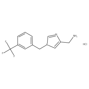 (1-{[3-(Trifluoromethyl)phenyl]methyl}-1H-imidazol-4-yl)methanamine hydrochloride结构式