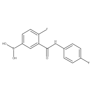 4-Fluoro-3-(4-fluorophenylcarbamoyl)benzeneboronic acid Structure