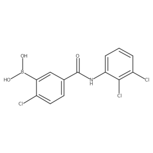 2-Chloro-5-(2,3-dichlorophenylcarbamoyl)benzeneboronic acid结构式