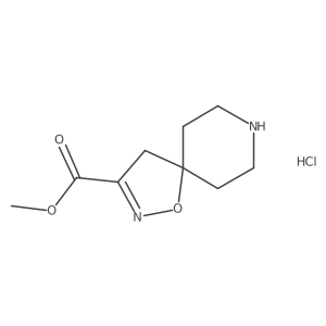 Methyl 1-oxa-2,8-diazaspiro[4.5]dec-2-ene-3-carboxylate hydrochloride结构式