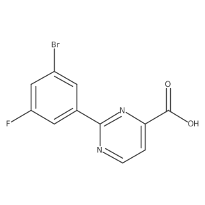 2-(3-Bromo-5-fluorophenyl)pyrimidine-4-carboxylic acid Structure