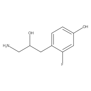 4-(3-Amino-2-hydroxypropyl)-3-fluorophenol结构式