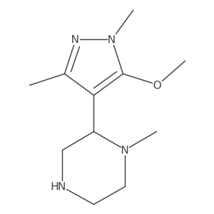 2-(5-methoxy-1,3-dimethyl-1H-pyrazol-4-yl)-1-methylpiperazine结构式