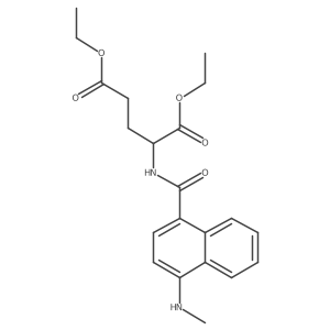 diethyl (2S)-2-[[4-(methylamino)naphthalene-1-carbonyl]amino]pentanedioate结构式