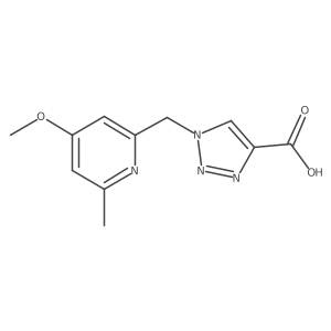 1-[(4-methoxy-6-methylpyridin-2-yl)methyl]-1H-1,2,3-triazole-4-carboxylic acid结构式