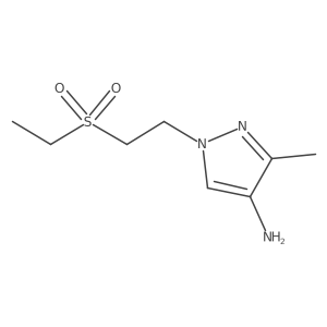 1-[2-(ethanesulfonyl)ethyl]-3-methyl-1H-pyrazol-4-amine结构式
