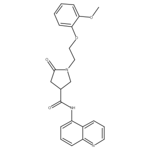 1-[2-(2-methoxyphenoxy)ethyl]-5-oxo-N-(quinolin-5-yl)pyrrolidine-3-carboxamide Structure