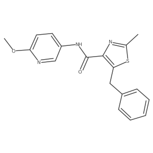 5-benzyl-N-(6-methoxypyridin-3-yl)-2-methyl-1,3-thiazole-4-carboxamide Structure