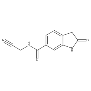 N-(cyanomethyl)-2-oxo-2,3-dihydro-1H-indole-6-carboxamide结构式