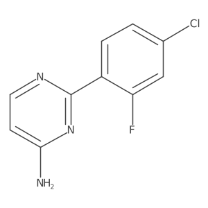 2-(4-Chloro-2-fluorophenyl)pyrimidin-4-amine Structure