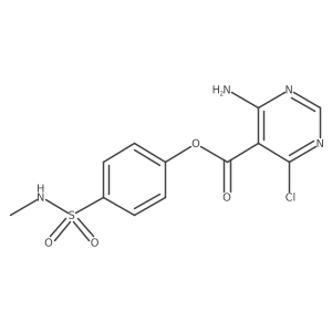4-(N-Methylsulfamoyl)phenyl 4-amino-6-chloropyrimidine-5-carboxylate结构式