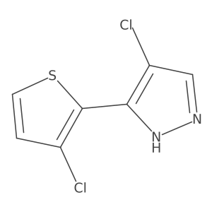 4-Chloro-3-(3-chloro-2-thienyl)-1H-pyrazole结构式
