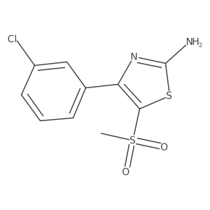 4-(3-Chlorophenyl)-5-(methylsulfonyl)thiazol-2-amine结构式