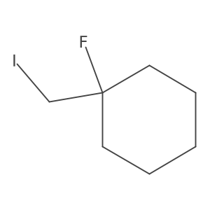 1-Fluoro-1-(iodomethyl)cyclohexane Structure