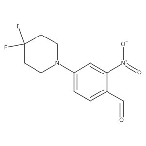 4-(4,4-Difluoropiperidin-1-yl)-2-nitrobenzaldehyde结构式