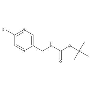 tert-butyl N-[(5-bromopyrazin-2-yl)methyl]carbamate结构式