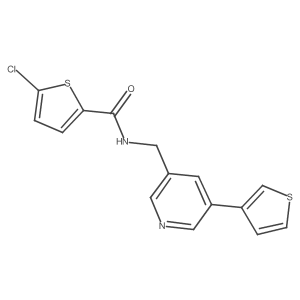 5-chloro-N-((5-(thiophen-3-yl)pyridin-3-yl)methyl)thiophene-2-carboxamide Structure