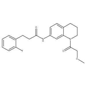 3-(2-fluorophenyl)-N-(1-(2-methoxyacetyl)-1,2,3,4-tetrahydroquinolin-7-yl)propanamide结构式