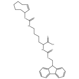 N2-(((9H-Fluoren-9-yl)methoxy)carbonyl)-N6-((cyclooct-2-en-1-yloxy)carbonyl)lysine结构式