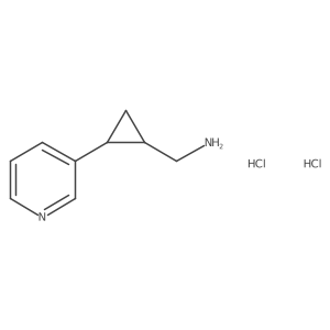 [2-(Pyridin-3-yl)cyclopropyl]methanamine dihydrochloride结构式