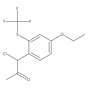 1-Chloro-1-(4-ethoxy-2-(trifluoromethylthio)phenyl)propan-2-one结构式