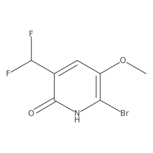 6-Bromo-3-(difluoromethyl)-5-methoxypyridin-2-ol Structure