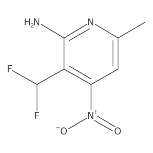 3-(Difluoromethyl)-6-methyl-4-nitropyridin-2-amine Structure