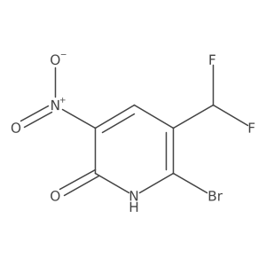 6-Bromo-5-(difluoromethyl)-3-nitropyridin-2-ol Structure