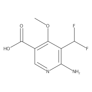 6-Amino-5-(difluoromethyl)-4-methoxynicotinic acid Structure