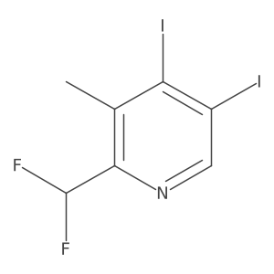 2-(Difluoromethyl)-4,5-diiodo-3-methylpyridine结构式