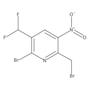 2-Bromo-6-(bromomethyl)-3-(difluoromethyl)-5-nitropyridine Structure