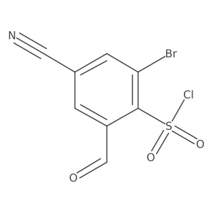 2-Bromo-4-cyano-6-formylbenzenesulfonyl chloride结构式