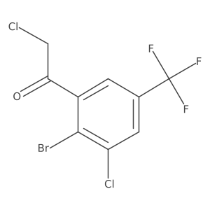 2'-Bromo-3'-chloro-5'-(trifluoromethyl)phenacyl chloride结构式