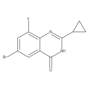 6-Bromo-2-cyclopropyl-8-fluoroquinazolin-4(3H)-one结构式