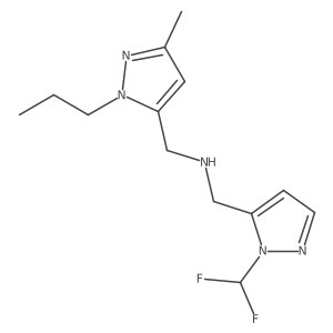 {[1-(difluoromethyl)-1H-pyrazol-5-yl]methyl}[(3-methyl-1-propyl-1H-pyrazol-5-yl)methyl]amine结构式