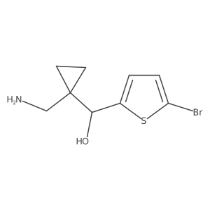 [1-(Aminomethyl)cyclopropyl](5-bromothiophen-2-yl)methanol结构式