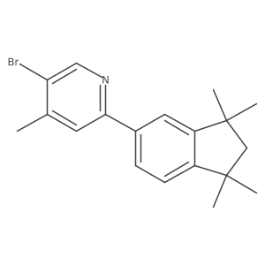 5-Bromo-2-(2,3-dihydro-1,1,3,3-tetramethyl-1h-inden-5-yl)-4-methylpyridine结构式