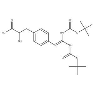 4-[[Bis[[(1,1-dimethylethoxy)carbonyl]amino]methylene]amino]-L-phenylalanine结构式