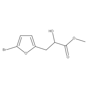 Methyl 3-(5-bromofuran-2-yl)-2-hydroxypropanoate结构式