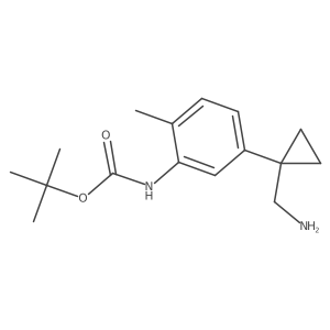 tert-butyl N-{5-[1-(aminomethyl)cyclopropyl]-2-methylphenyl}carbamate Structure