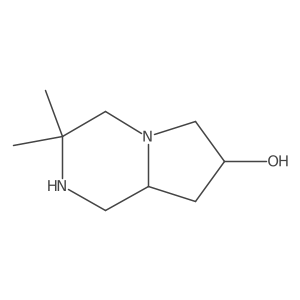 (7R,8aS)-3,3-dimethyloctahydropyrrolo[1,2-a]pyrazin-7-ol结构式