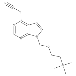 7-[[2-(Trimethylsilyl)ethoxy]methyl]-7H-pyrrolo[2,3-d]pyrimidine-4-acetonitrile结构式