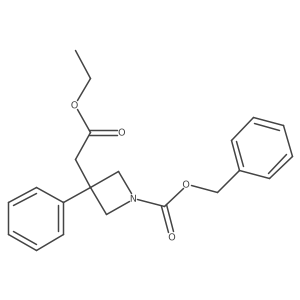 Benzyl 3-(2-ethoxy-2-oxoethyl)-3-phenylazetidine-1-carboxylate结构式