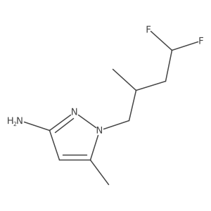 1-(4,4-difluoro-2-methylbutyl)-5-methyl-1H-pyrazol-3-amine Structure
