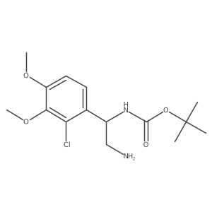 tert-butyl N-[2-amino-1-(2-chloro-3,4-dimethoxyphenyl)ethyl]carbamate Structure
