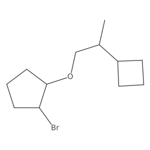 1-Bromo-2-(2-cyclobutylpropoxy)cyclopentane结构式