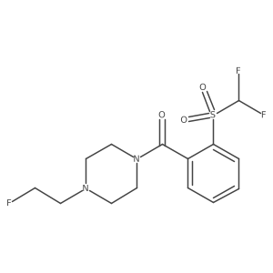 (2-((Difluoromethyl)sulfonyl)phenyl)(4-(2-fluoroethyl)piperazin-1-yl)methanone Structure