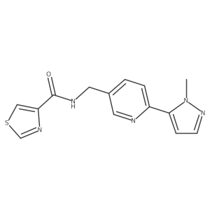 N-((6-(1-methyl-1H-pyrazol-5-yl)pyridin-3-yl)methyl)thiazole-4-carboxamide Structure